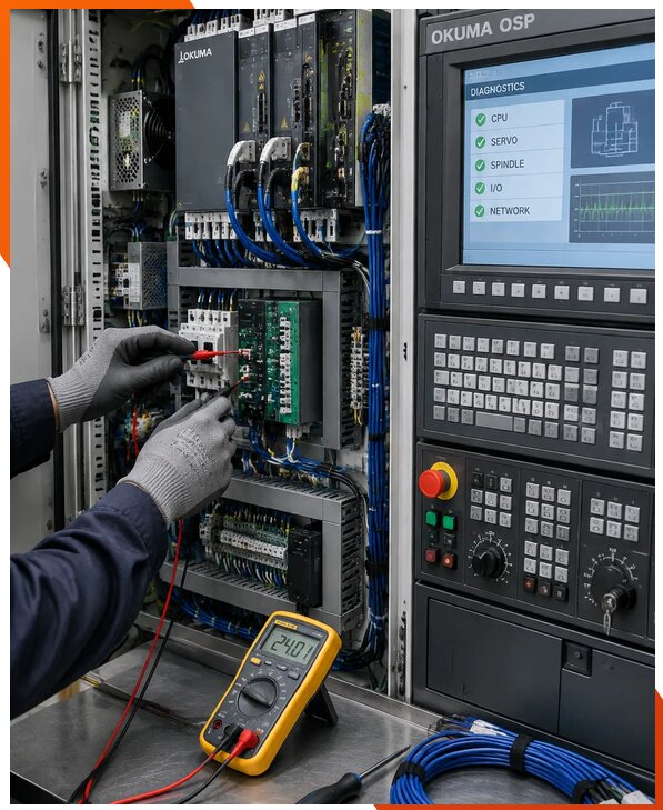 Ремонт систем ЧПУ Okuma OSP в Омске